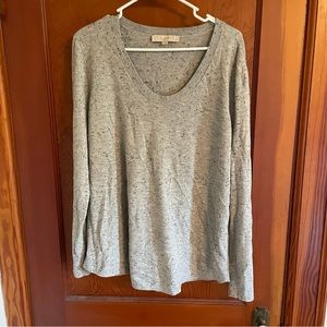 Loft grey with black specs women’s sweater